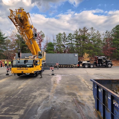 Bay and Bay truck being unloaded
