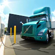 Volvo VNR at charging port
