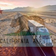 california flag and a truck