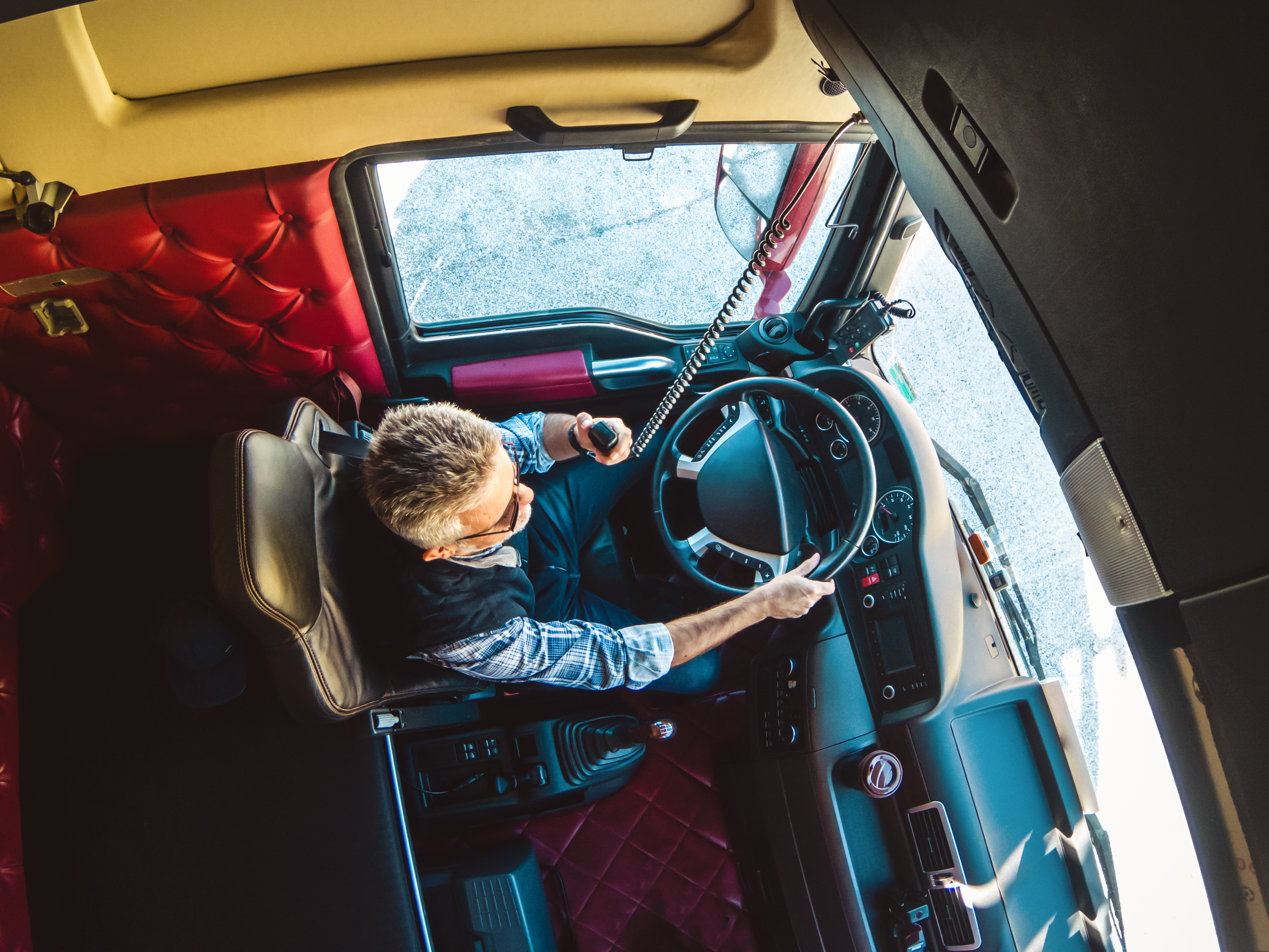 Driver uses CB radio