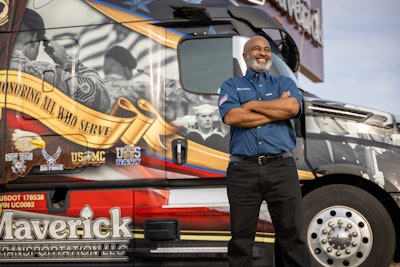 Maverick driver Darryl Hammond and Salute truck