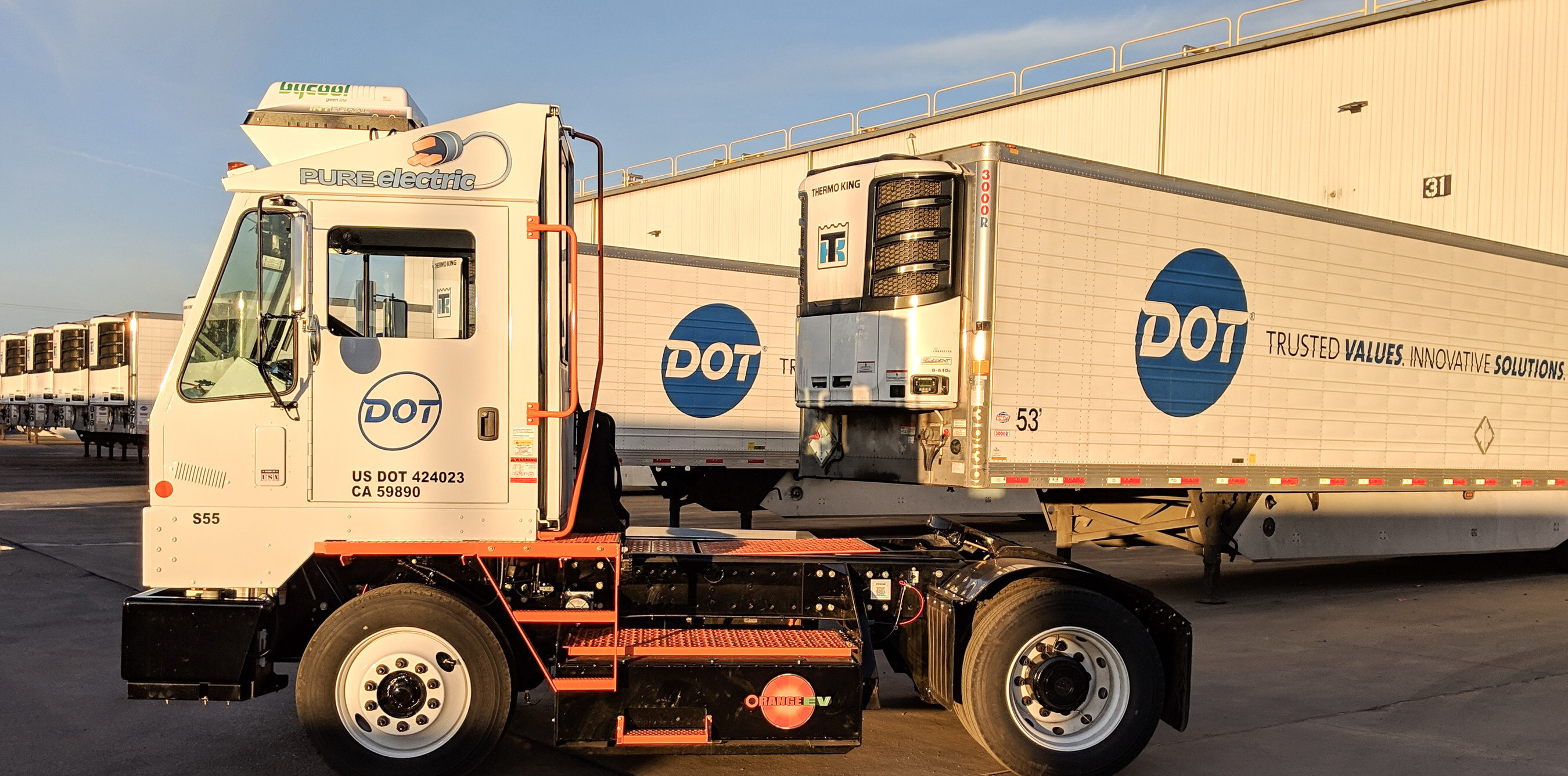 Dot Transportation OrangeEV terminal truck