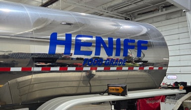 Heniff logo on a tank