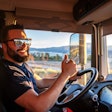 thumbs up truck driver