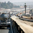 Trucks driving on California highway