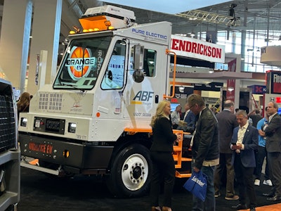 Orange EV terminal truck