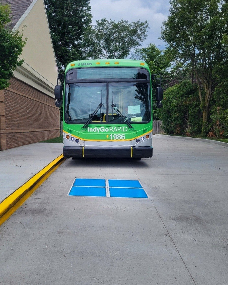 EV bus in Indianapolis