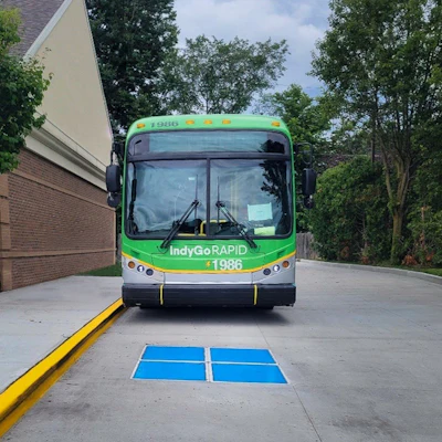 EV bus in Indianapolis