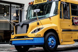 Lion Electric EV bus parked