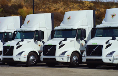 Tradelink Transport's Volvo VNR Electrics