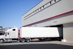 truck backed to dock