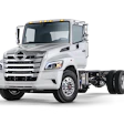 Hino Motors truck chassis parked
