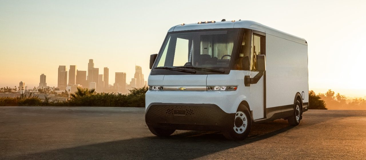GM BrightDrop EV van parked