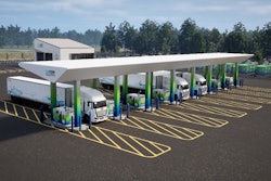HTWO Energy Savannah station hydrogen refueling depictions are represented for the planned facility in Pooler, Georgia.