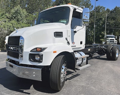 The Mack MD Series cab was updated in January to a larger cab with bumper-to-back-of-cab (BBC) measurement of 107 inches and to better match the look and styling of the Mack Anthem.