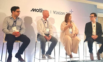 Hamish Woodrow, director of strategic analytics at Motive, Jim Olson, former vice president of safety for Republic Services, Karol Smith, director of transport compliance at Estes Forwarding, and Joe Lovinger, Texas reporter at Bloomberg News.