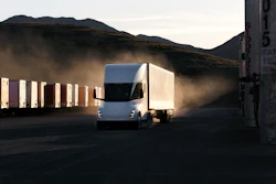 The already delayed battery-electric Class 8 rig's production relies on some Chinese-made components which have been hit with a 145% tariff.