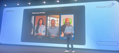 Shoaib Makani, CEO, Motive, introduces AI Coach, an AI avatar using AI-generated coaching videos to deliver personalized feedback to drivers.