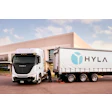 Nikola Tre FCEV semi with HYLA trailer