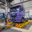 MAN EV semis on assembly line