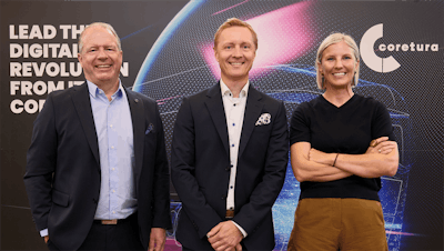 Martin Lundstedt, President and CEO of the Volvo Group; Johan Lundén, CEO of Coretura; and Karin Rådström, President and CEO of Daimler Truck.