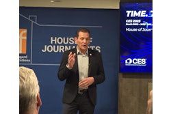 Federico Morales-Zimmermann, vice president & general manager, global OEM customers, products and engineering at Clarios, during a media address earlier this year at the Consumer Electronics Show in Las Vegas.