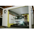 Mitsubishi Fuso electric truck in Ample charging station
