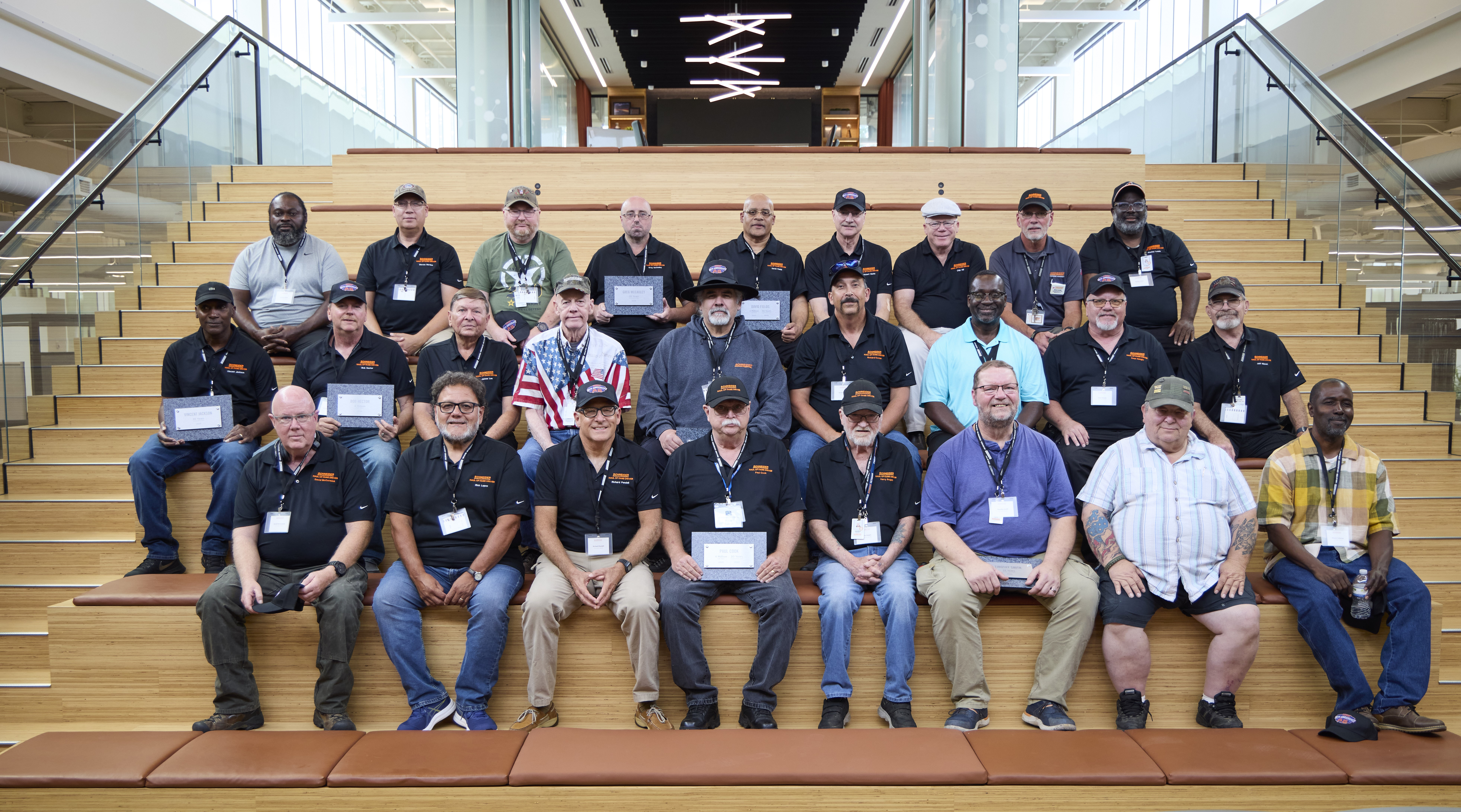 30 Schneider drivers were inducted into the company's Haul of Fame on June 12, honoring those with 3 million safe driving miles or 20 consecutive years of accident-free driving.