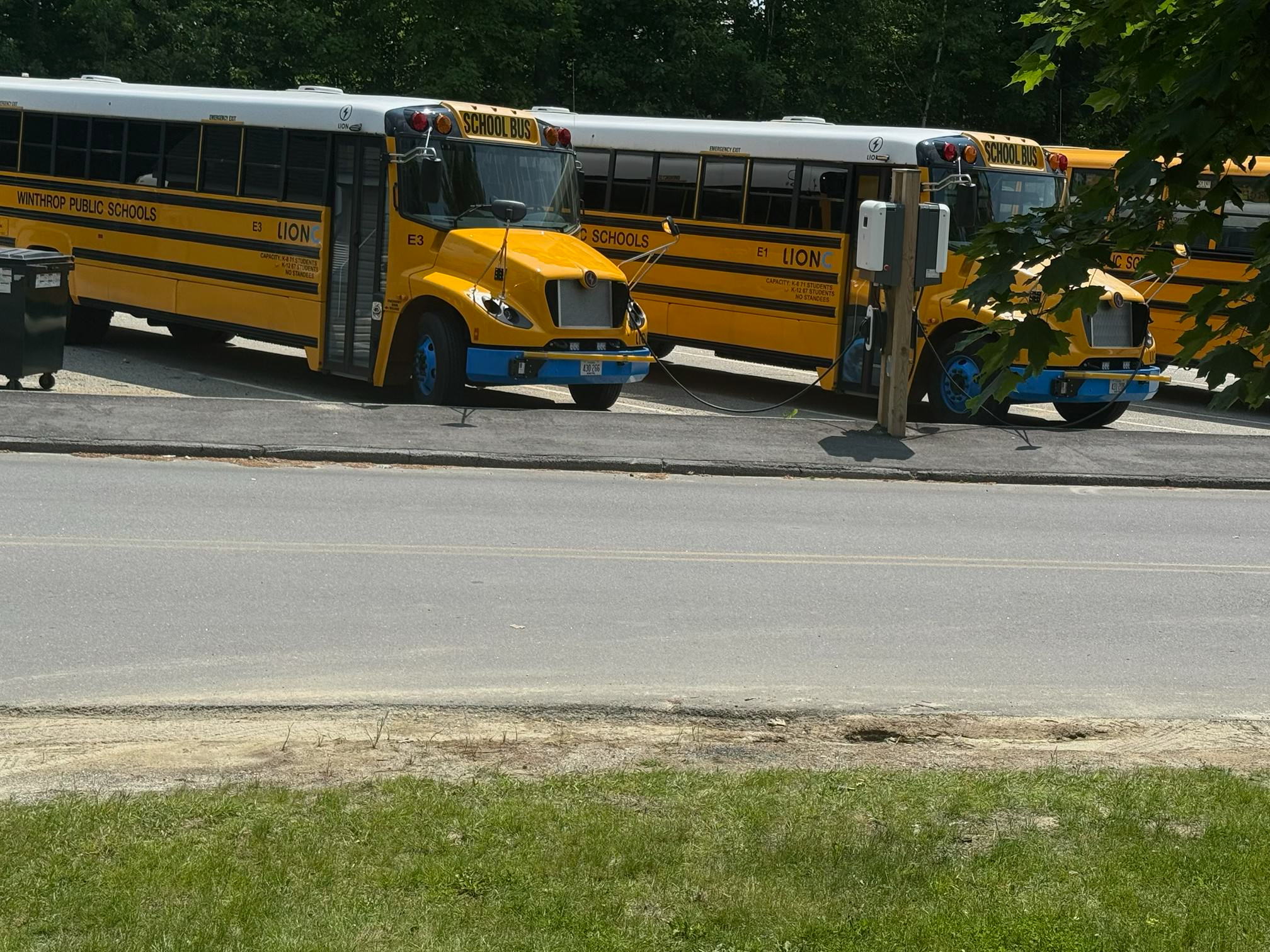 Winthrop Public Schools purchased Lion Electric school buses (pictured above) with EPA funding. They've since been decommissioned due to a number of unresolved technical and safety concerns.