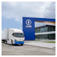 Lion Electric semi truck parked