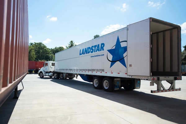 Landstar semi truck and trailer