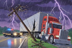 truck driver in the rain cartoon