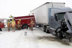 Truck Crash Snow
