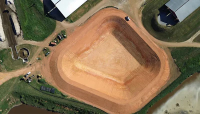 Aerial view of a Clean Energy RNG production site under construction in Georgia.