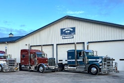 Clifford C. Hay Inc. owns six trucks, with four operating on a day-to-day basis. Some of the small fleet's trucks are shown here parked up in front of the fleet's current shop in Cobleskill, New York.