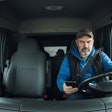 Geotab's GO Focus Plus AI dash camera identifies a truck driver using his smartphone while driving.