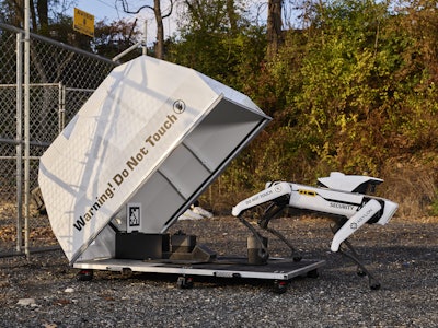 Asylon's DroneDog guards logistics sites against cargo theft.