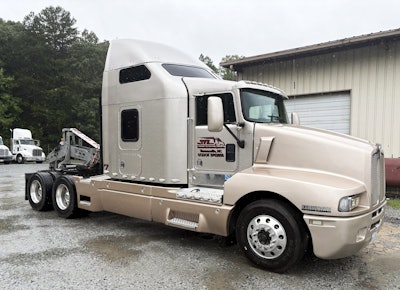 TFX has held onto this prior truck of Cruthis' as well, a 1999 Detroit-powered Kenworth T600 the pair have outfitted with a converter on the fifth wheel for towing capability to deal with breakdowns and the like. 'I've basically about redone it mechanical-wise from the ground up' over the years, Cruthis said, pushing 4 million miles now all told with different operators between Cruthis and his father and another driver over 25-26 years.
