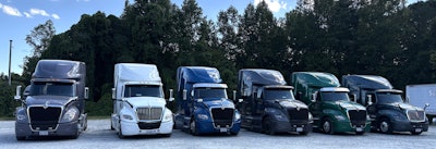 Among those Internationals are the seven tractors shown here parked up at TFX headquarters.