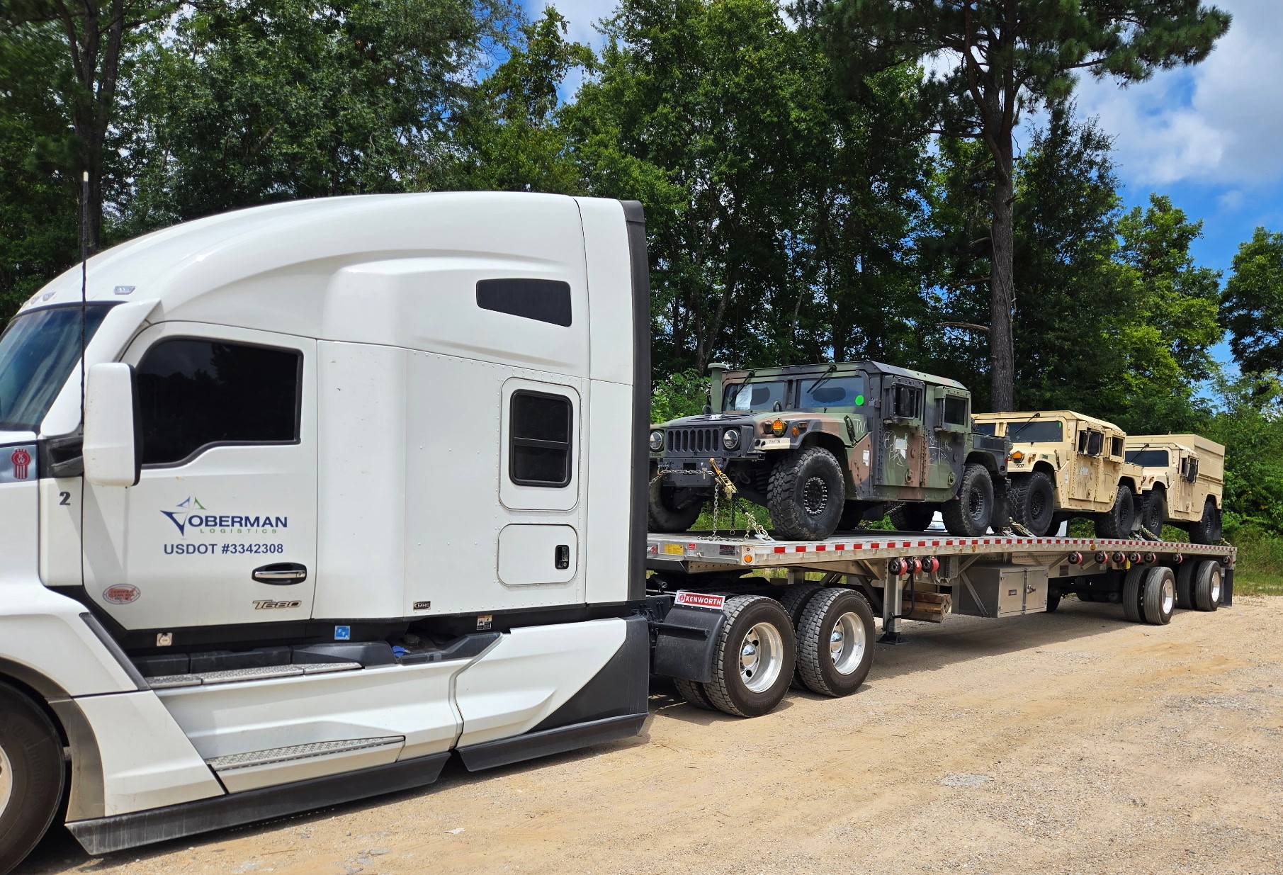 Oberman Logistics owner Wes Oberman's personal truck is this Kenworth T680 -- purchased to replace a lower-fuel-mileage 2020 389 that powered his maiden voyage in trucking as an owner-operator. He's getting 10 mpg now, and providing a reliable home for leased owners has the fleet up to 11 trucks as of August.