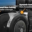 Commercial truck rear and center fairings highlighting design improvements