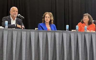 Bob Costello, American Trucking Associations chief economist; J.B. Hunt Transport (CCJ Top 250, No. 5) Director of Intermodal Pricing Amy Horn; and Cheryl Garcia, U.S. Bank senior vice president of government transportation.
