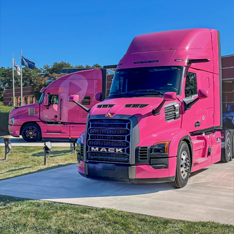 Pink Mack Mack debuts pink Pioneer for Breast Cancer Awareness Month | Commercial ...