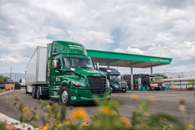 Clean Energy says its demo truck program will give fleets across the country the opportunity to experience first-hand the capabilities of the Freightliner Cascadia Gen 5 equipped with the X15N. Participating carriers will be able to fuel at Clean Energy’s network of RNG stations nationwide, showcasing the ease of integrating low-carbon fueling into their own fleet operations.