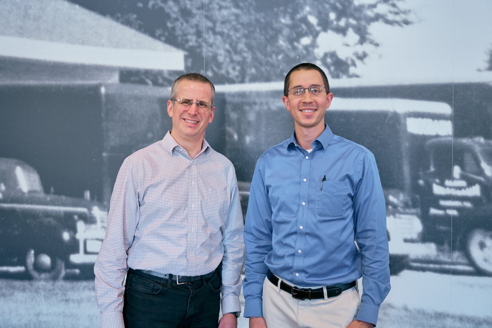 Bill Wettstein, president of Nussbaum Transportation, and Tyler Dietrich, president of Nussbaum Technology.
