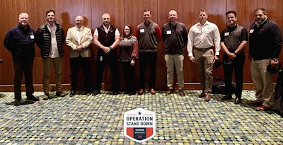 Pictured are (from left to right): Pat Reilly – Five Star Food Service, U.S. Army; Colton Lewis – Crawford Electric, U.S. Army; Tony Brown – Averitt Ambassador, U.S. Navy; Randy Carr – Averitt Nashville (NAS) Operations Manager; Bridgett Goff – Averitt NAS Freight Clerk; Scott Potter – Averitt Director of Corporate Business, Sales; Dustin Haskin – Averitt NAS Transportation Specialist, U. S. Marines; Sean McDonald – RevHD, U.S. Army; Josh Smith – Averitt NAS Transportation Specialist; Joe Paul Tacket – Averitt NAS Service Center Director