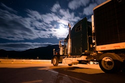 Semi Truck Parked Night Hours Adobe Stock 156442237