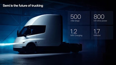 Tesla's updated Semi features an updated headlight design and front bumper, a restyled wraparound windshield, and improved aerodynamics.
