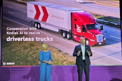 Bosch's Tanja Rückert and Paul Thomas announce the details of a partnership to supply Kodiak with components for its autonomous truck platform.