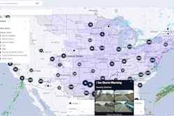 Samsara provides real-time weather overlays and ground-level images to help fleet managers prepare for the winter storm.